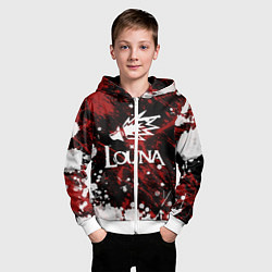Толстовка на молнии детская Louna, цвет: 3D-белый — фото 2