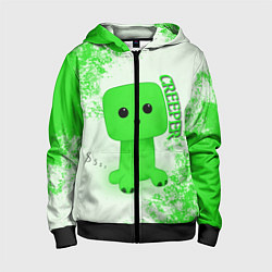 Толстовка на молнии детская MINECRAFT CREEPER, цвет: 3D-черный