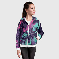 Толстовка на молнии детская Killer Queen, цвет: 3D-белый — фото 2