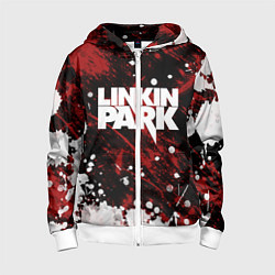 Толстовка на молнии детская Linkin Park, цвет: 3D-белый