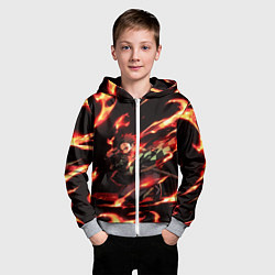 Толстовка на молнии детская KIMETSU NO YAIBA, цвет: 3D-меланж — фото 2