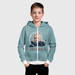 Толстовка на молнии детская BILLIE EILISH, цвет: 3D-белый — фото 2