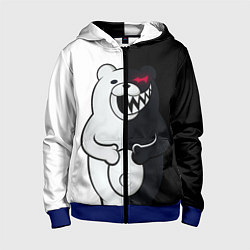 Толстовка на молнии детская MONOKUMA, цвет: 3D-синий