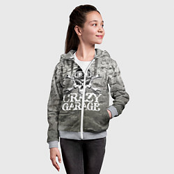 Толстовка на молнии детская Crazy garage, цвет: 3D-меланж — фото 2