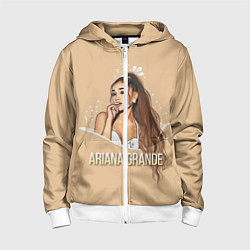 Толстовка на молнии детская Ariana Grande Ариана Гранде, цвет: 3D-белый