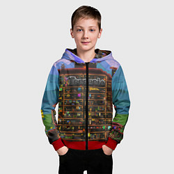 Толстовка на молнии детская TERRARIA, цвет: 3D-красный — фото 2