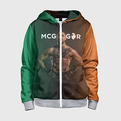 Толстовка на молнии детская Conor McGregor, цвет: 3D-меланж