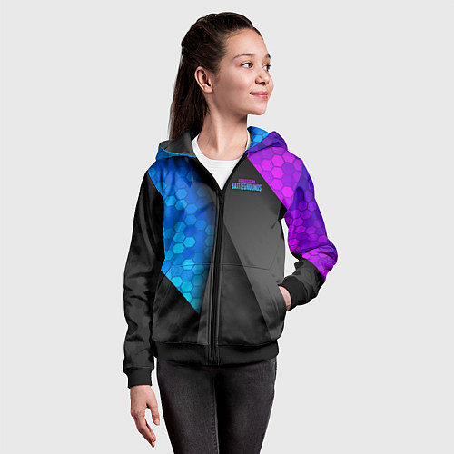 Детская толстовка на молнии PUBG / 3D-Черный – фото 4