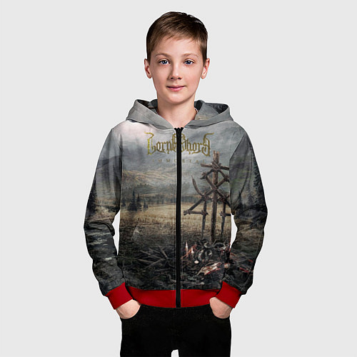 Детская толстовка на молнии Lorna Shore - Immortal / 3D-Красный – фото 3