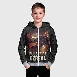 Толстовка на молнии детская Pulsefire Ezreal, цвет: 3D-меланж — фото 2