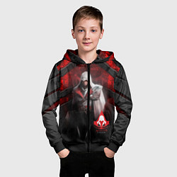 Толстовка на молнии детская Assasin's creed, цвет: 3D-черный — фото 2