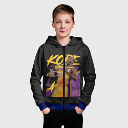 Толстовка на молнии детская Kobe Bryant, цвет: 3D-синий — фото 2