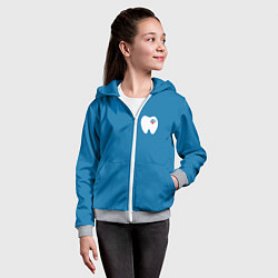 Толстовка на молнии детская Стоматолог, цвет: 3D-меланж — фото 2