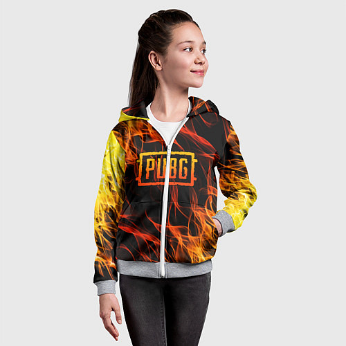Детская толстовка на молнии PUBG / 3D-Меланж – фото 4