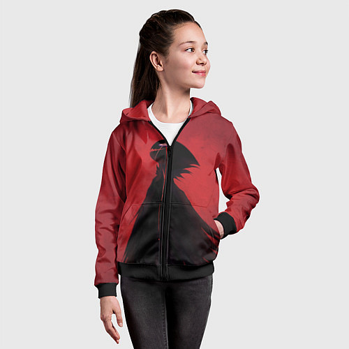 Детская толстовка на молнии Hollow Knight / 3D-Черный – фото 4