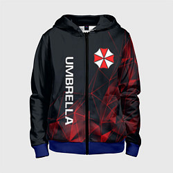 Толстовка на молнии детская UMBRELLA CORP, цвет: 3D-синий