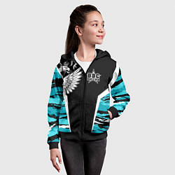 Толстовка на молнии детская ВВС России Камуфляж, цвет: 3D-черный — фото 2