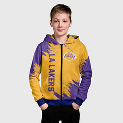 Толстовка на молнии детская LA LAKERS, цвет: 3D-синий — фото 2