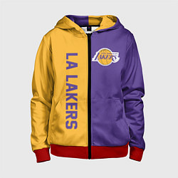 Толстовка на молнии детская LA LAKERS, цвет: 3D-красный