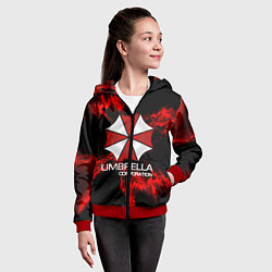 Толстовка на молнии детская UMBRELLA CORP, цвет: 3D-красный — фото 2