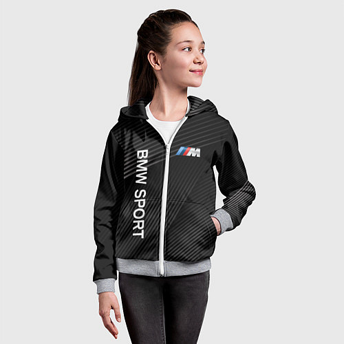 Детская толстовка на молнии BMW / 3D-Меланж – фото 4