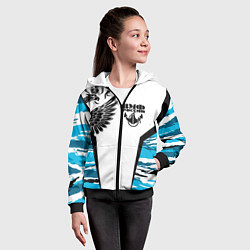 Толстовка на молнии детская ВМФ России камуфляж, цвет: 3D-черный — фото 2