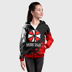 Толстовка на молнии детская UMBRELLA CORPORATION, цвет: 3D-красный — фото 2