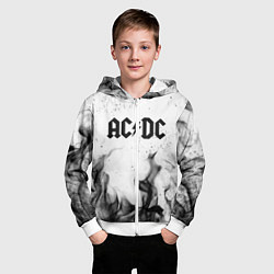 Толстовка на молнии детская ACDC, цвет: 3D-белый — фото 2