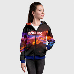 Толстовка на молнии детская ROBLOX, цвет: 3D-синий — фото 2