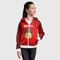 Толстовка на молнии детская ROBLOX, цвет: 3D-белый — фото 2
