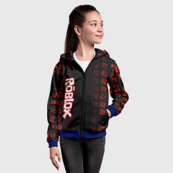 Толстовка на молнии детская Roblox, цвет: 3D-синий — фото 2