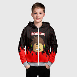 Толстовка на молнии детская ROBLOX, цвет: 3D-меланж — фото 2