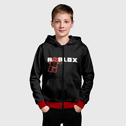 Толстовка на молнии детская Роблокс Roblox, цвет: 3D-красный — фото 2