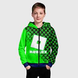 Толстовка на молнии детская Roblox, цвет: 3D-синий — фото 2