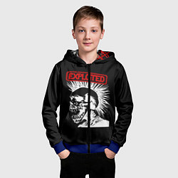 Толстовка на молнии детская The Exploited, цвет: 3D-синий — фото 2
