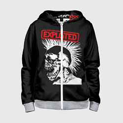 Толстовка на молнии детская The Exploited, цвет: 3D-меланж