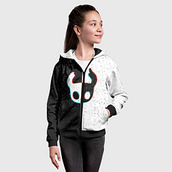 Толстовка на молнии детская Hollow Knight, цвет: 3D-черный — фото 2