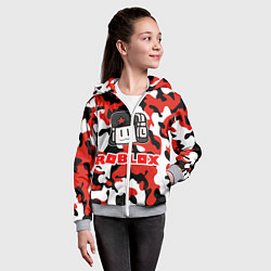 Толстовка на молнии детская ROBLOX, цвет: 3D-меланж — фото 2