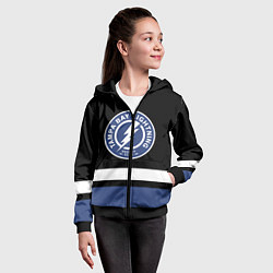 Толстовка на молнии детская Тампа-Бэй Лайтнинг, цвет: 3D-черный — фото 2