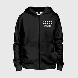 Толстовка на молнии детская Audi, цвет: 3D-черный