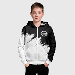 Толстовка на молнии детская NISSAN, цвет: 3D-белый — фото 2