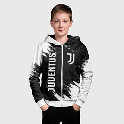 Толстовка на молнии детская JUVENTUS, цвет: 3D-белый — фото 2
