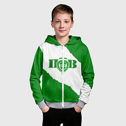 Толстовка на молнии детская Пограничные Войска, цвет: 3D-меланж — фото 2