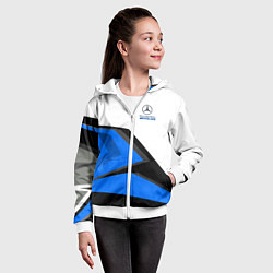 Толстовка на молнии детская Mercedes-AMG, цвет: 3D-белый — фото 2