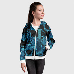 Толстовка на молнии детская Iron Maiden, цвет: 3D-белый — фото 2