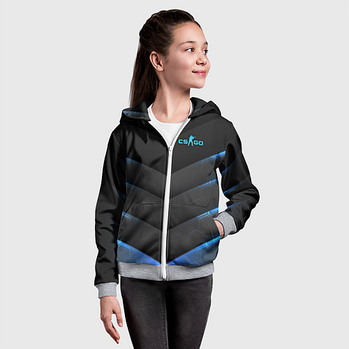 Детская толстовка на молнии Counter-Strike / 3D-Меланж – фото 4