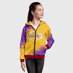 Толстовка на молнии детская LA LAKERS KOBE BRYANT, цвет: 3D-красный — фото 2