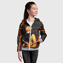 Толстовка на молнии детская KIMETSU NO YAIBA, цвет: 3D-меланж — фото 2