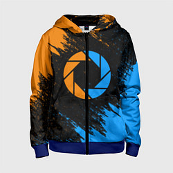 Толстовка на молнии детская PORTAL, цвет: 3D-синий