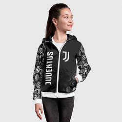 Толстовка на молнии детская JUVENTUS, цвет: 3D-белый — фото 2